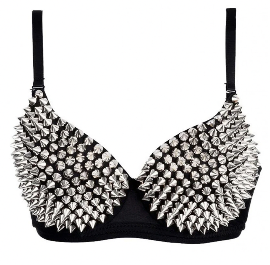 Black Moon Spiked Bra - 3 Colors Available