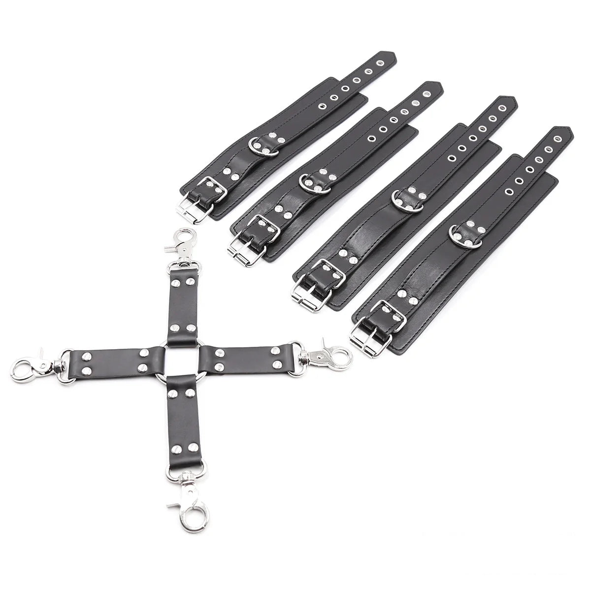 Vibrations Cuffs & Cross Bondage Set