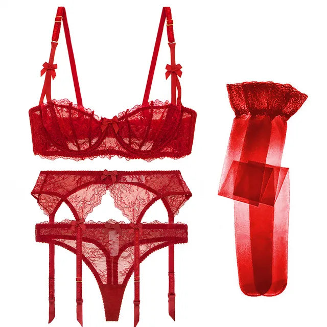 Sweet Sensations 4-Piece Lingerie Set – Pleasur