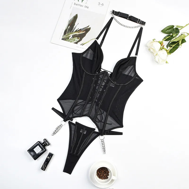 Hot Crush 3-Piece Corset Lingerie