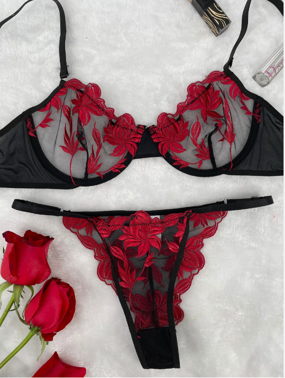 Wild Rose Bra & Panty Set