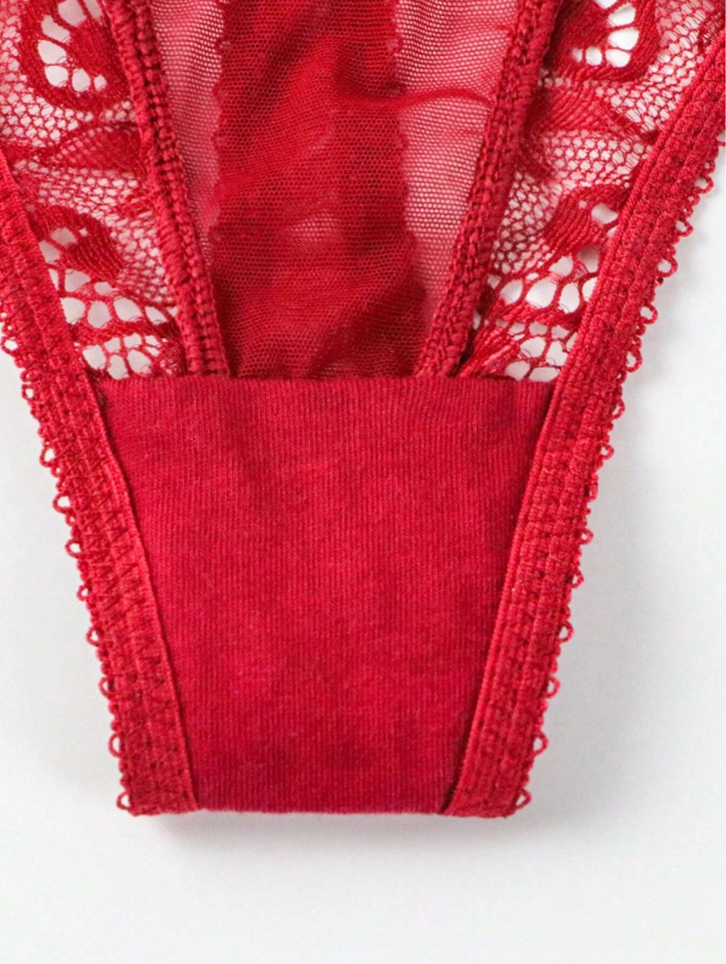 Red-Hot Temptation Lingerie & Stocking Set